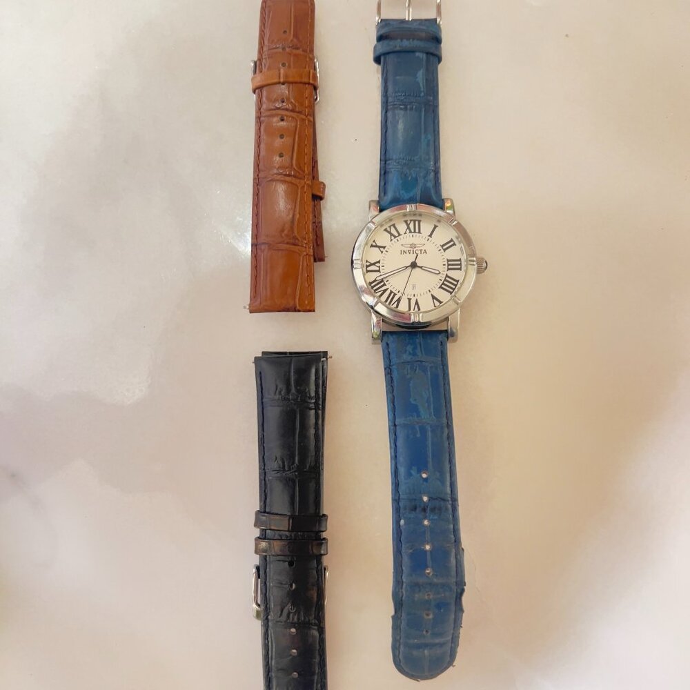 Womens Invicta Watch Roman Dial Watch with New Leather Bands